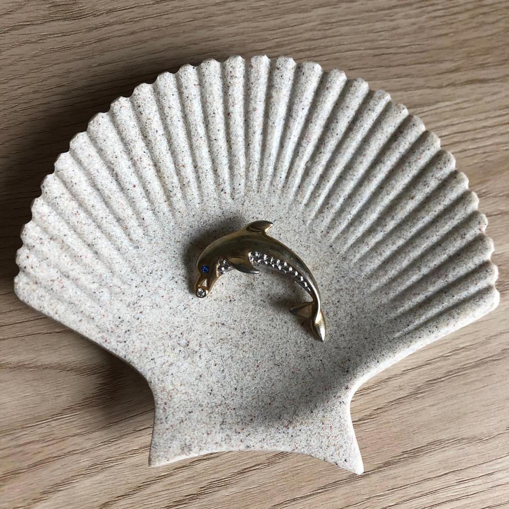 1980s Vintage Dolphin Pin - Nautical Gold Tone Brooch